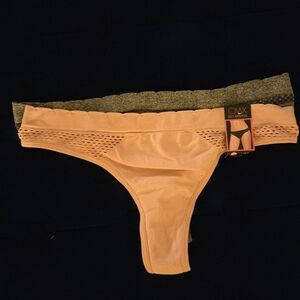 BRAND NEW L/×L pink and grey, Get moving thongs. 2 pair